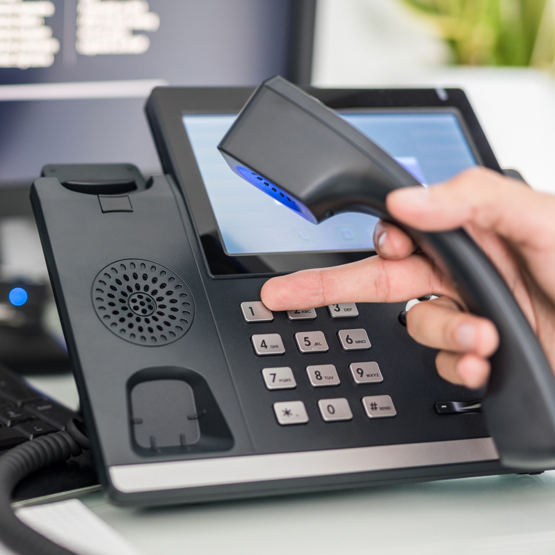 Customer Service Representative Using Phone